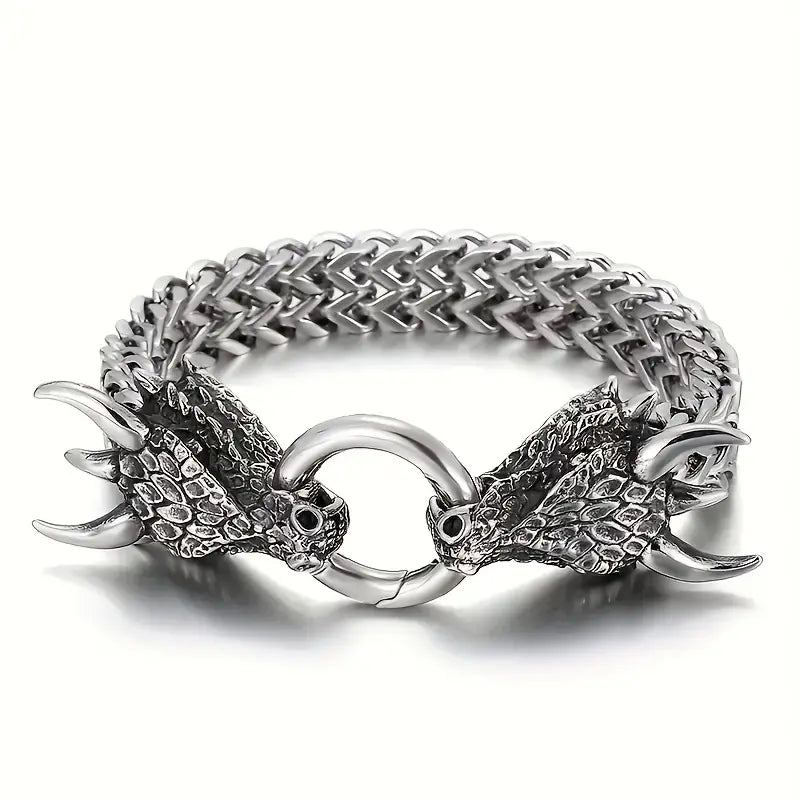 Dragon Heads Bracele Stainless Steel – Relics of Ragnarok