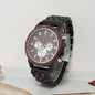 Wooden Watch Day Date Brown Dial