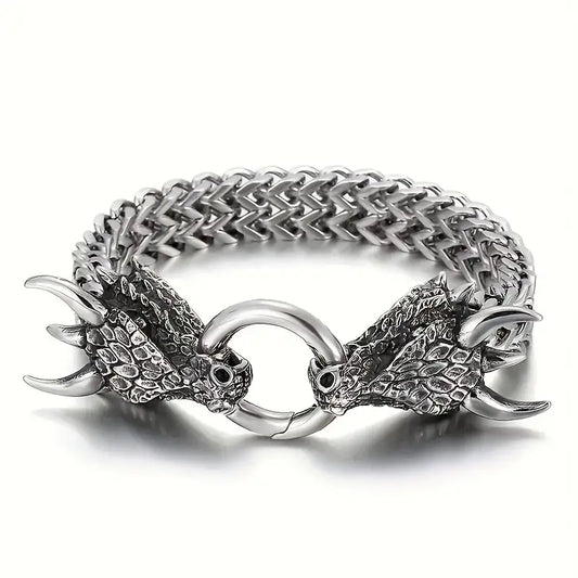 Dragon Heads Bracele Stainless Steel